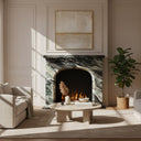 Marble fireplace in Italian Cipollino Ondulato - Image 2