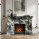 Marble fireplace in Italian Cipollino Ondulato - Image 2