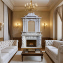 Antique Marble Fireplace Mantel