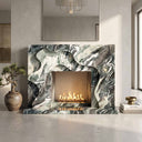 Marble fireplace in Italian Cipollino Ondulato - Image 8