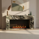 Marble fireplace in Italian Cipollino Ondulato - Image 2