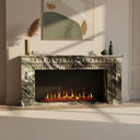 Marble fireplace in Italian Cipollino Ondulato - Image 2