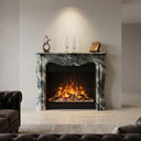 Marble fireplace in Italian Cipollino Ondulato - Image 1