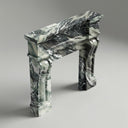 Marble fireplace in Italian Cipollino Ondulato - Image 1