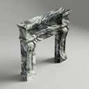 Marble fireplace in Italian Cipollino Ondulato - Image 1
