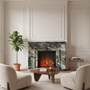Marble fireplace surround in Italian Cipollino Ondulato - Image 2