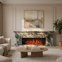 Marble fireplace surround in Italian Cipollino Ondulato - Image 4