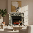 Marble fireplace surround in Italian Cipollino Ondulato - Image 2