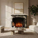 Marble fireplace surround in Italian Cipollino Ondulato - Image 2