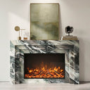 Marble fireplace surround in Italian Cipollino Ondulato - Image 2