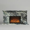 Marble fireplace surround in Italian Cipollino Ondulato - Image 1