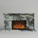 Marble fireplace surround in Italian Cipollino Ondulato - Image 1