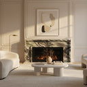 Marble fireplace surround in Italian Cipollino Ondulato - Image 2