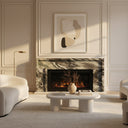 Marble fireplace surround in Italian Cipollino Ondulato - Image 2