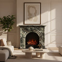Marble fireplace surround in Italian Cipollino Ondulato - Image 2
