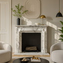 Modern Marble Fireplace 48" Tall