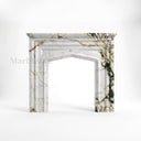 Marble fireplace hearth in Calacatta Monet - Image 1