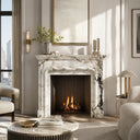 White Marble fireplace in Calacatta Monet - Image 2