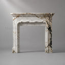 White Marble fireplace in Calacatta Monet - Image 4