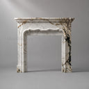 White Marble fireplace in Calacatta Monet - Image 4
