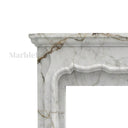 White Marble fireplace in Calacatta Monet - Image 6