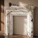 Marble fireplace for sale in Calacatta Monet - Image 4