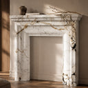 Marble fireplace for sale in Calacatta Monet - Image 4