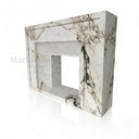 Marble fireplace for sale in Calacatta Monet - Image 4