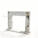 White Marble fireplace in Calacatta Monet - Image 4