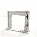White Marble fireplace in Calacatta Monet - Image 4