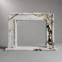 White Marble fireplace in Calacatta Monet - Image 3