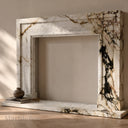 White Marble fireplace in Calacatta Monet - Image 5