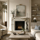White Marble fireplace in Calacatta Monet - Image 6