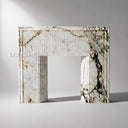 Marble fireplace for sale in Calacatta Monet - Image 5
