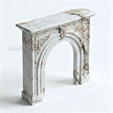 White Marble fireplace surround in Calacatta Monet - Image 1