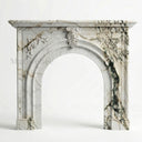 White Marble fireplace surround in Calacatta Monet - Image 3