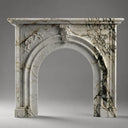 White Marble fireplace surround in Calacatta Monet - Image 4