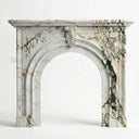 White Marble fireplace surround in Calacatta Monet - Image 3