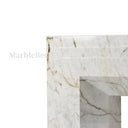 Marble electric fireplace in Calacatta Monet - Image 6