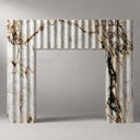 Modern Marble fireplace surround in Calacatta Monet - Image 3
