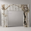 Modern Marble fireplace surround in Calacatta Monet - Image 3