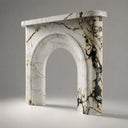 Marble fire surround in Calacatta Monet - Image 3