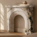 Marble fire surround in Calacatta Monet - Image 4