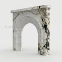 Marble fire surround in Calacatta Monet - Image 1