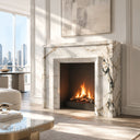 Marble mantelpiece in Calacatta Monet - Image 2