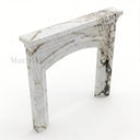 Marble fireplace hearth in Calacatta Monet - Image 6