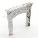 Marble fireplace hearth in Calacatta Monet - Image 6
