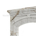 Marble fireplace hearth in Calacatta Monet - Image 3