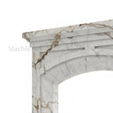 Marble fireplace hearth in Calacatta Monet - Image 3