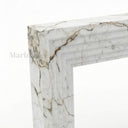 White Marble fireplace in Calacatta Monet - Image 3